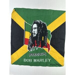 Bob Marley Freedom Bandana Rasta Reggae Flag Square Scarf 22x22 Jamaica Colors